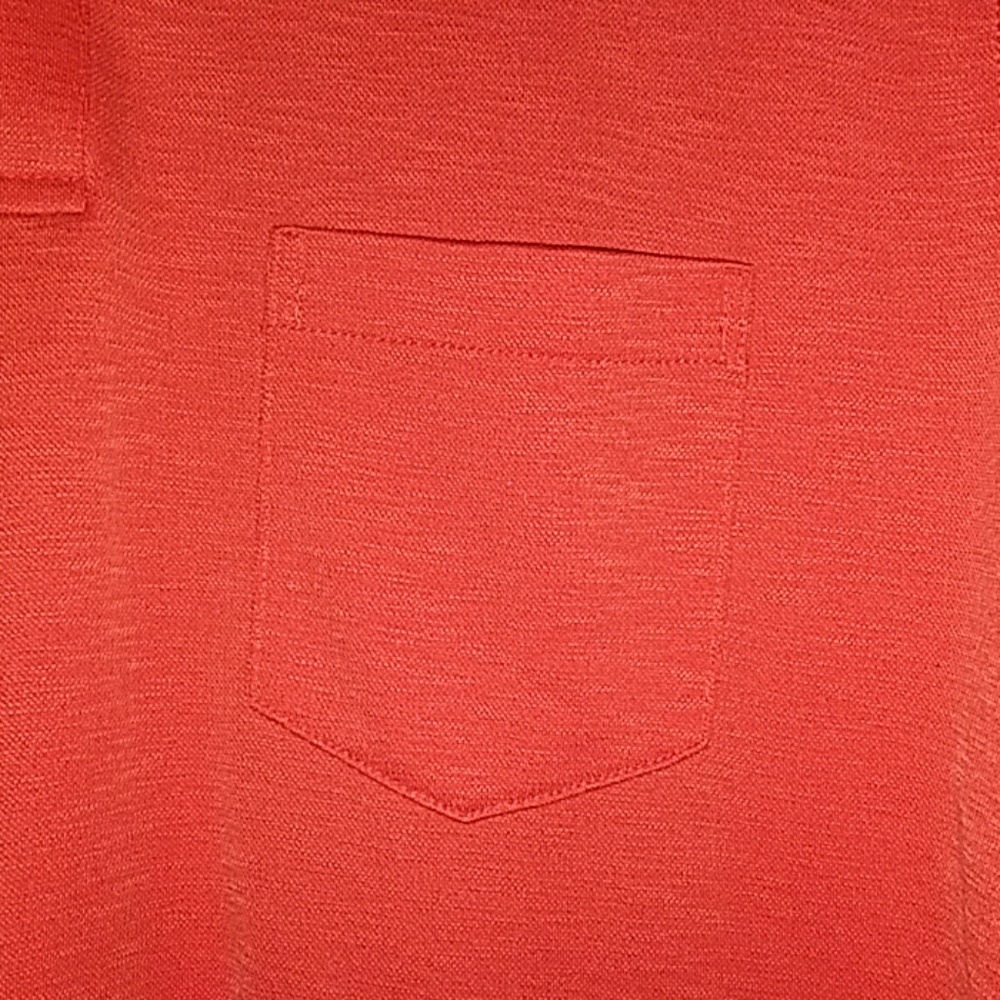 NWOT Ocean & Coast Orange polo pocket large shirt - Picture 4 of 4